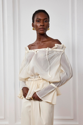 Blessing Bağcıklı File Fırfırlı Üst